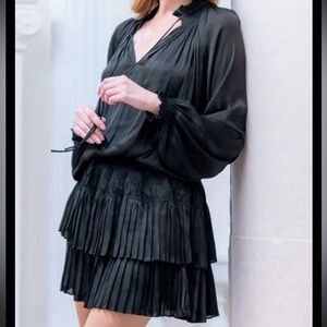 Anthropologie Current Air Poppy Mini Dress XS Navy